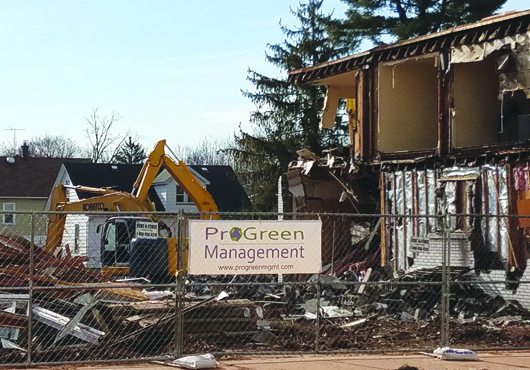 Starting with the demolition project that would lead to rebuilding student housing at Rutgers University-New Brunswick in New Jersey, ProGreen Management LLC provided roll-off containers for waste removal, as well as fencing and toilets for the two-year project set to be completed summer of 2019.